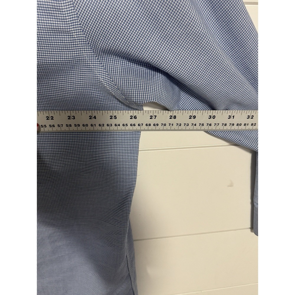 STAFFORD TRAVEL Wrinkle Free Oxford Fitted 18 34 - 35 Long Sleeve Button Down - Picture 3 of 7